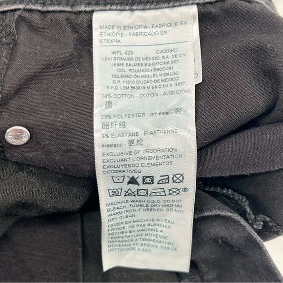 Signature By Levi Strauss Black Low Rise Denim Jeggings Size 14 Short Women’s - Picture 6 of 6